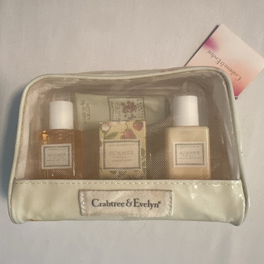 Crabtree & Evelyn Summer Hill Set - Bar Soap, Shower Gel, Lotion, Hand Therapy